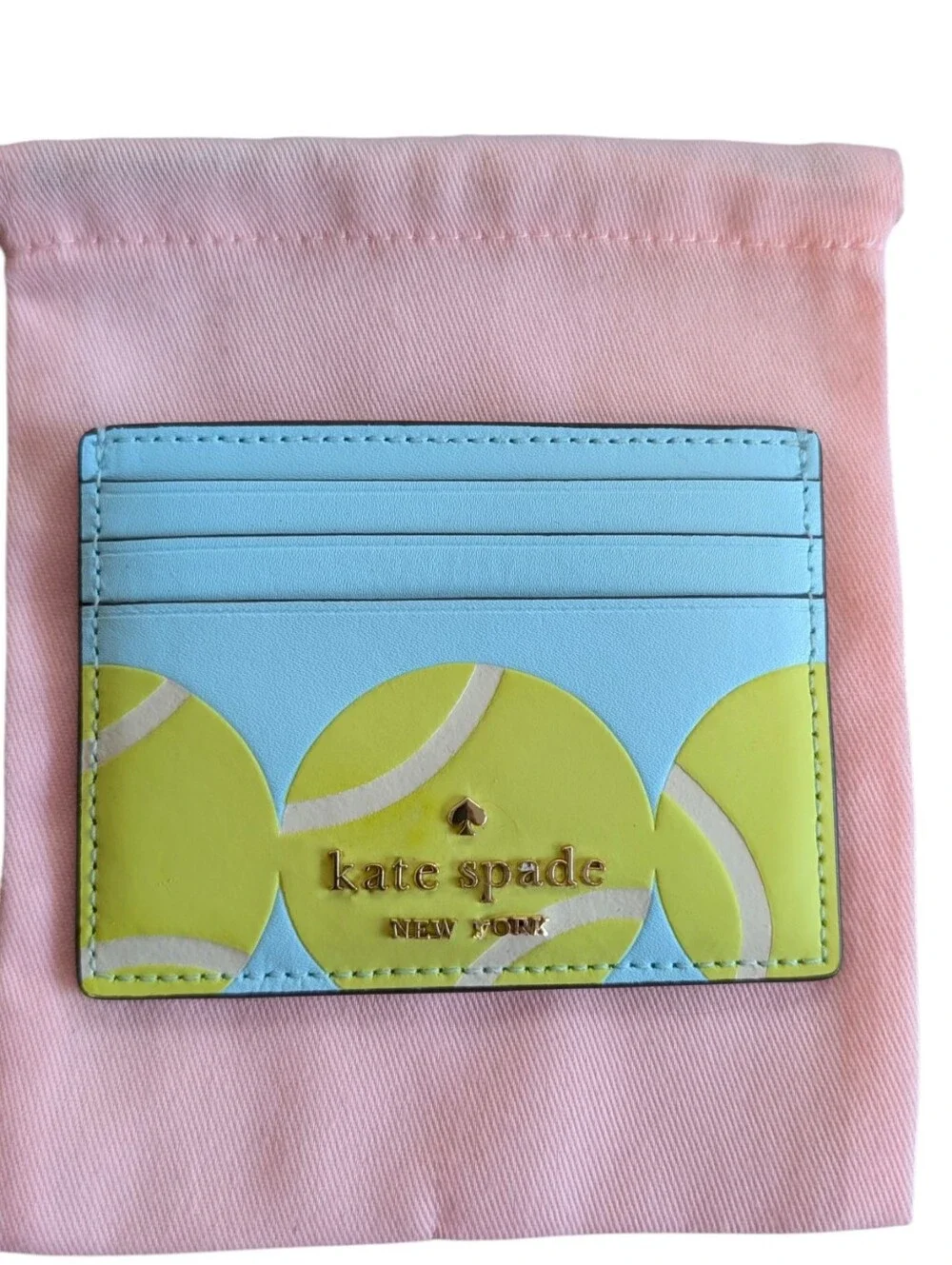 New Kate Spade Grand Slanm Tennis Small Slim Card Holder
